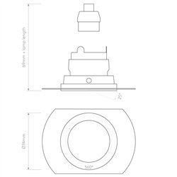 Astro Pinhole Slimline Round Flush Adjustable Fire-Rated | Foco empotrado