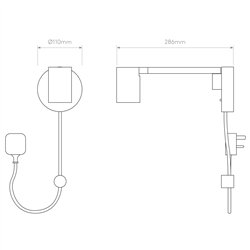 Astro Ascoli Swing Plug In | Lámpara de pared