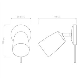 Astro Carlton Wall Plug-In | Lámpara de pared