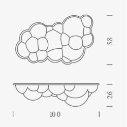 Nemo Nuvola MINOR H25 Wall lamp / Ceiling lamp