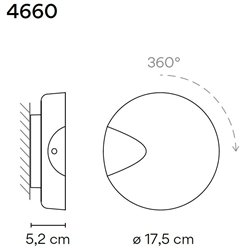 Vibia Dots A Turnable wall lamp