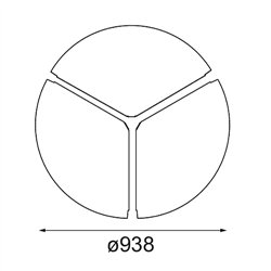 Modular Cover Plate Flat Moon 950