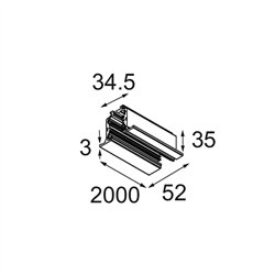 Modular Track 230V Profile Recessed 2000