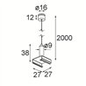 Modular Track 230V Suspension Kit 2000