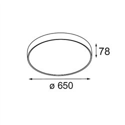 Modular Flat Moon Surface 650 1x LED DI | Lámpara de techo
