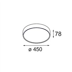 Modular Flat Moon Suspended 450 1x LED DI | Lámpara de suspensión