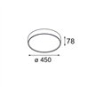 Modular Flat Moon Suspended 450 1x LED DI | Lámpara de suspensión