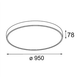 Modular Flat Moon Suspended 950 1x LED DI | Lámpara de suspensión