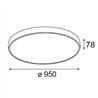 Modular Flat Moon Suspended 950 1x LED DI | Lámpara de suspensión