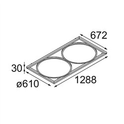 Modular Geometry Suspended Adjustable 672x1288 2x LED DE | Lámpara de suspensión