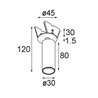 Modular Nyto Semi-Recessed Adjustable 30 1x LED DE | Foco empotrado