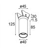 Modular Nyto Semi-Recessed Adjustable 40 1x LED DE | Foco empotrado