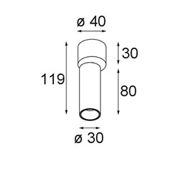 Modular Nyto Surface Adjustable 30 Round 1x LED DE | Lámpara de techo / Lámpara de pared