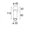 Modular Nyto Surface Adjustable 30 Round 1x LED DE | Lámpara de techo / Lámpara de pared