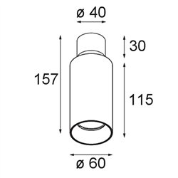 Modular Nyto Surface Adjustable 60 Round 1x LED DE | Lámpara de techo / Lámpara de pared