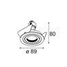 Modular K 1 Recessed Adjustable 89 1x GU10 DE | Foco empotrado