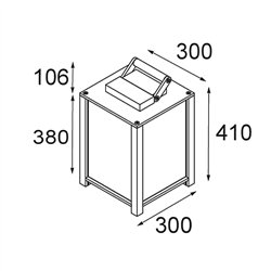 Modular Kabaz Floor 1x IP44 A60 E27 | Lámpara de piso
