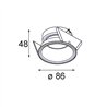 Modular Lotis Round Recessed 86 1x IP55 M-LED DE | Foco empotrado