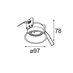 Modular Lotis Round Recessed Adjustable 97 1x M-LED DE | Foco empotrado