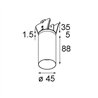 Modular Minude Semi-Recessed Adjustable 45 1x LED DE | Foco empotrado
