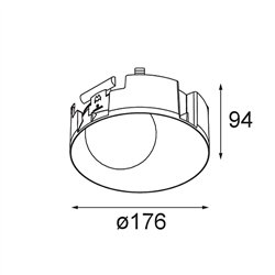 Modular Shellby Recessed Trimless 176 1x IP55 LED DE | Foco empotrado