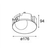 Modular Shellby Recessed Trimless 176 1x IP55 LED DE | Foco empotrado