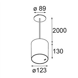 Modular Smart Tube Suspended 115 1x DE | Lámpara de suspensión