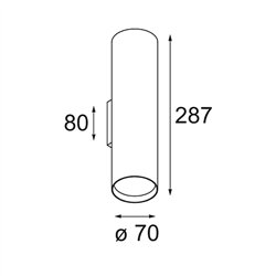 Modular Nude Wall Up/Down 70 2x PAR20 E27 | Lámpara de pared