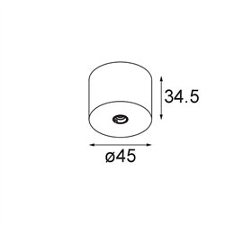 Modular Modupoint Round Surface 45 1x DE | Lámpara de techo / Lámpara de pared