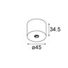 Modular Modupoint Round Surface 45 1x DE | Lámpara de techo / Lámpara de pared