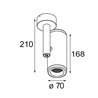Modular Medard Surface Adjustable 70 1x LED DI | Lámpara de techo / Lámpara de pared