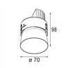 Modular Thimble Recessed Trimless Adjustable 70 1x LED DE | Foco empotrado