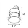Modular Thimble Recessed Adjustable 74 1x LED DE | Foco empotrado
