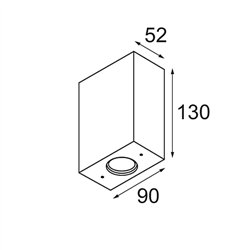 Modular Sulfer Wall Up/Down 2x IP54 LED DI | Lámpara de pared
