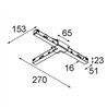 Modular Track 48V Connection T Electrical/Mechanical (For Suspended Mounting) Right