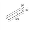 Modular Modupoint Square Surface 320X58 2x Jack 1800-3000K WD DI 350mA | Lámpara de techo / Lámpara de pared