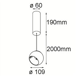 Modular Marbul Suspended Adjustable 109 1x LED DI | Lámpara de suspensión