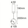 Modular Marbul Suspended Adjustable 109 1x LED DI | Lámpara de suspensión