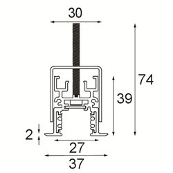 Modular Track 48V Profile Recessed 1000