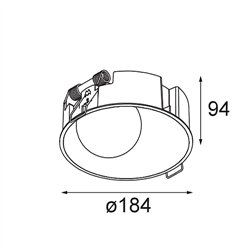 Modular Shellby Recessed 184 1x IP55 LED DE | Foco empotrado