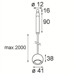 Modular Marbulito Jack Suspended 41 1x LED DE | Lámpara de suspensión