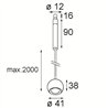 Modular Marbulito Jack Suspended 41 1x LED DE | Lámpara de suspensión