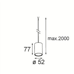 Modular Smart Tube Kompas Suspended 48 1x DE | Lámpara de suspensión