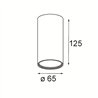 Modular Tetrix Tube Surface 65 125 1x DE | Lámpara de techo