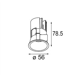 Modular Minude Recessed 56 1x IP54 LED DE | Foco empotrado