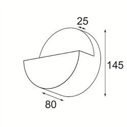 Modular Impulse Round Wall 1x LED DI | Lámpara de pared