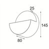 Modular Impulse Round Wall 1x IP44 LED DE | Lámpara de pared