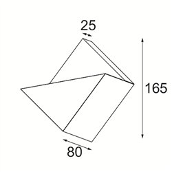 Modular Impulse Square Wall 1x IP44 LED DE | Lámpara de pared