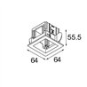 Modular Qbini Frame Recessed 1x | Foco empotrado