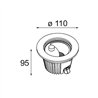 Modular Hipy Round Asy Floor Recessed Up Adjustable 110 1x IP67 LED DE | Lámpara de piso